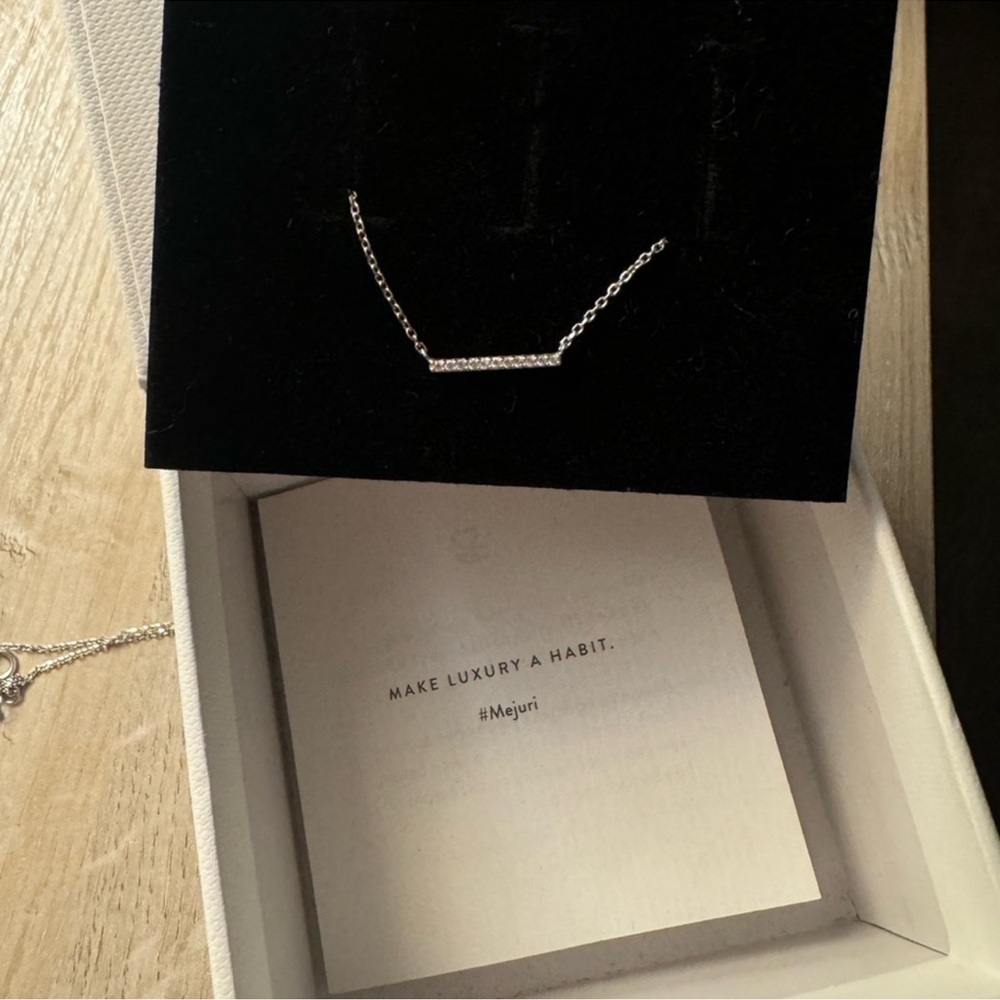 Mejuri Silver Bar Pendant Necklace